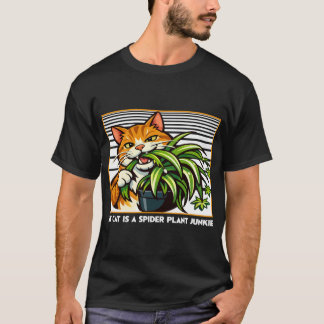 T-shirt Chats et plantes d'araignée Art drôle