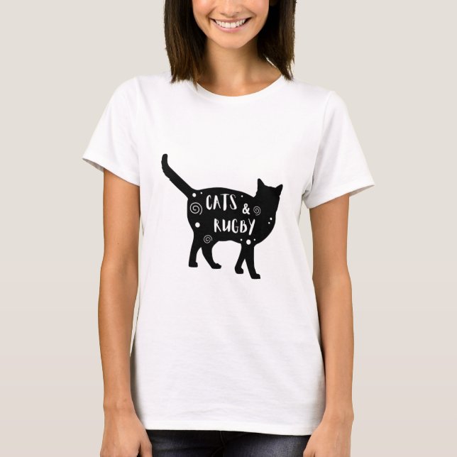 T-shirt Chats et rugby (Devant)