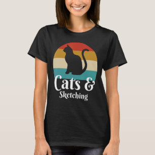 T-shirt Chats Et Sketting Comédie