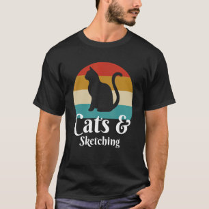 T-shirt Chats Et Sketting Comédie