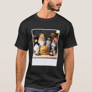 T-shirt Chats et Souris Fête d'Automne Drôle de Salle de T