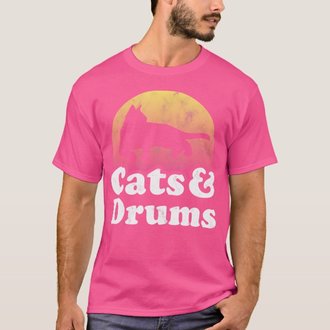 T-shirt Chats Et Tambours Chat Et Tambour Homme Ou Femme (Devant)