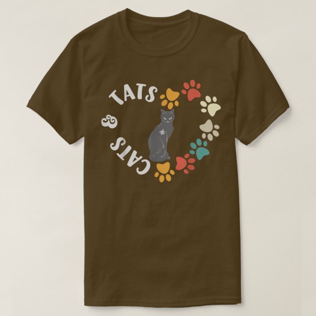 T-shirt Chats et tatouages  (Design devant)