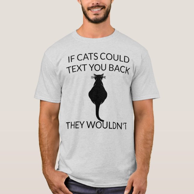 T-shirt chats et texte (Devant)
