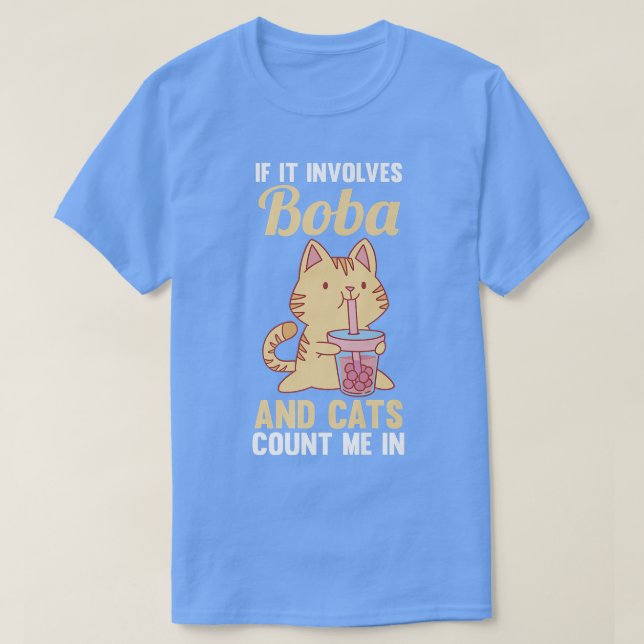 T-shirt Chats et thé à bulle 710 (Design devant)