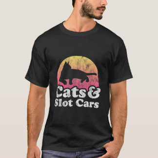 T-shirt Chats et voitures à fente Hommes ou femmes Chat et
