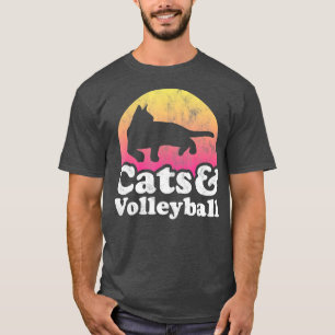 T-shirt Chats et volleyball hommes ou femmes chat