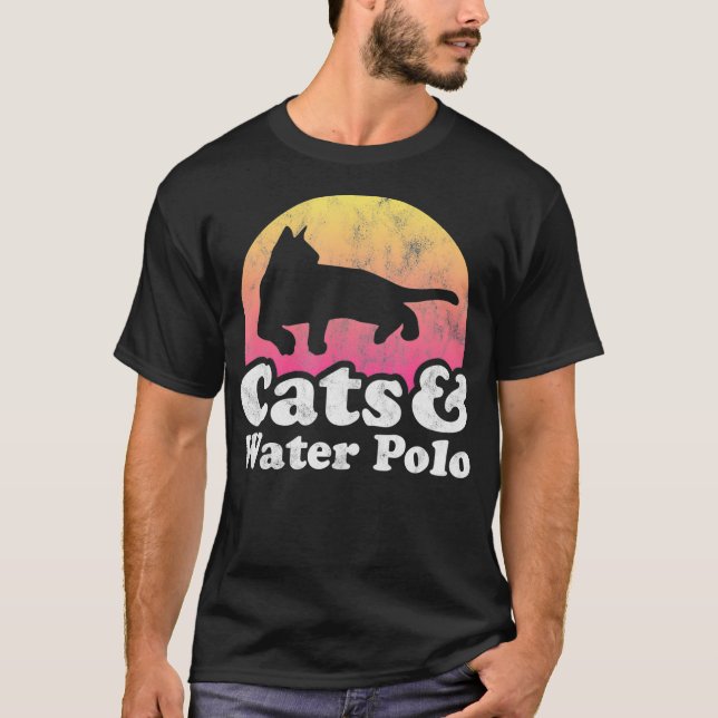 T-shirt Chats et water-polo Chat homme ou femme  (Devant)
