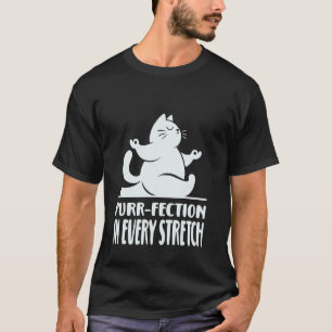 T-shirt Chats et yoga, drôle de dicton chat mignon en pose