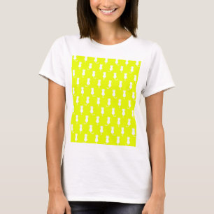 T-shirt Chats Fantaisistes Forever Chats Blancs Jaune