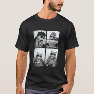 T-shirt Chats Gangster Drôles Hip Hop Rue Animaux Urbains