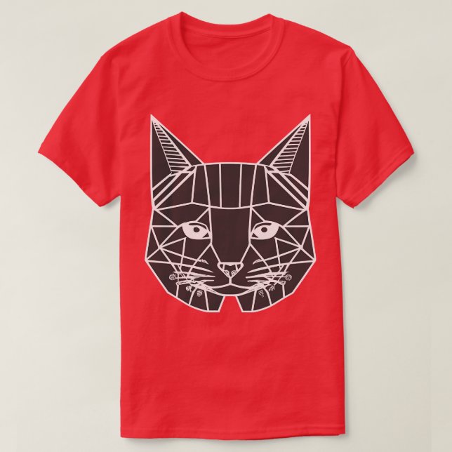T-shirt Chats géométriques Conception rétro Abstraite colo (Design devant)