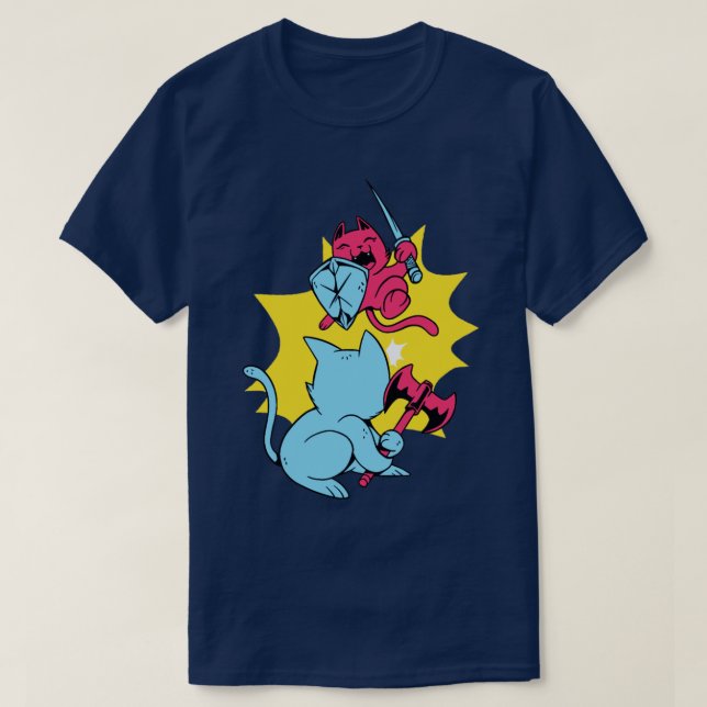 T-shirt chats guerriers (Design devant)