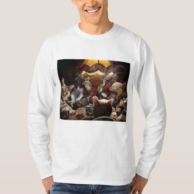 T-shirt Chats jouant au poker (Devant)