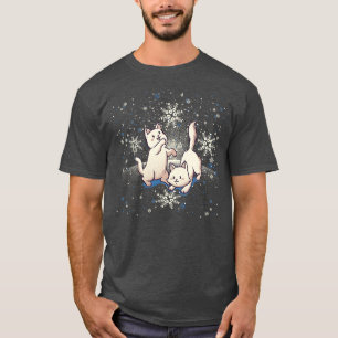 T-shirt Chats jouant avec des flocons de neige par Tobe Fo