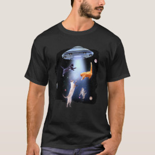 T-shirt Chats Jouant Dans L'Espace