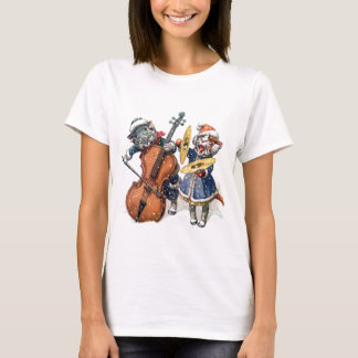 T-shirt Chats Jouer de la musique de Noël dans la neige
