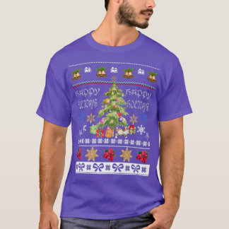 T-shirt Chats Joyeuses Fêtes Noël Souhaits Propriétaires l