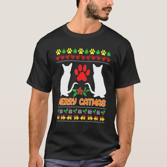 T-shirt Chats laids de Noël (Devant)