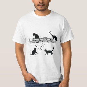 T-shirt Chats Lecture de notes musicales