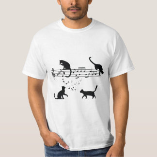 T-shirt Chats Lecture de notes musicales