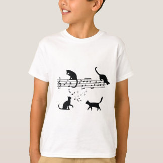 T-shirt Chats Lecture de notes musicales