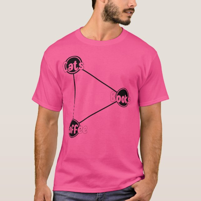 T-shirt Chats Livres Café (Devant)