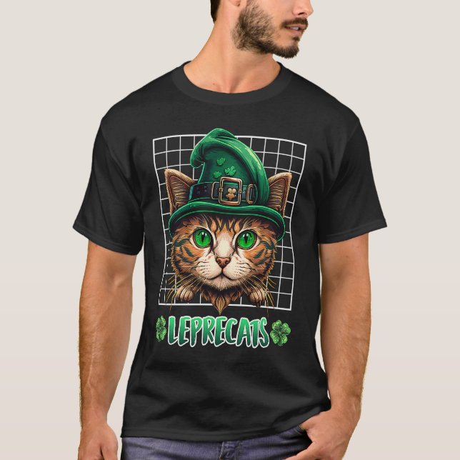 T-shirt Chats lutins de la Saint-Patrick chatons (Devant)