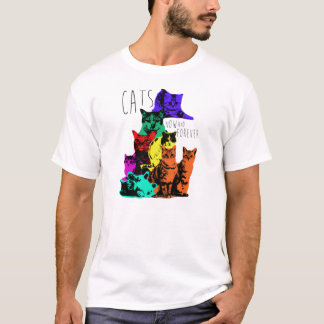 T-shirt Chats. Maintenant un Forever. Chats d'art