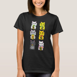 T-shirt Chats Maneki Neko Lucky Japonais