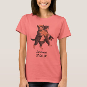 T-shirt Chats mariages - Juste Marié Personnaliser