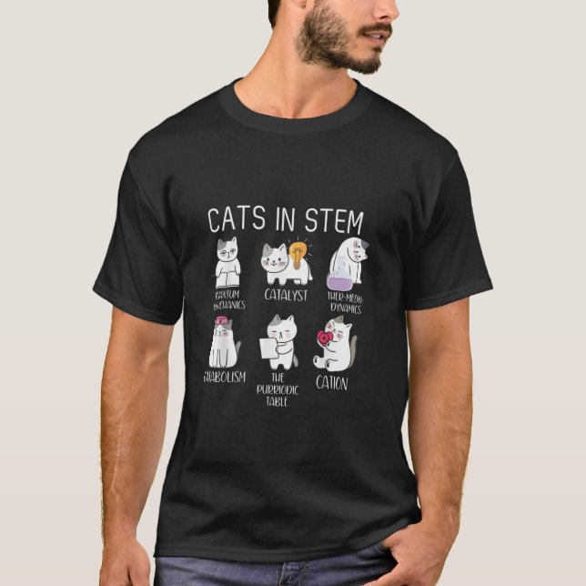 T-shirt Chats Mème De Science Drôle En Stem Scientist Chat (Devant)
