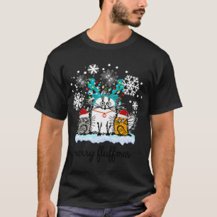 T-shirt Chats Merry Fluffmas drôle costume de noël