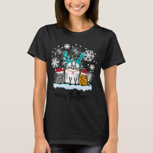 T-shirt Chats Merry Fluffmas drôle costume de noël