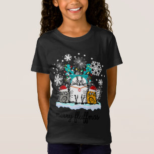 T-Shirt Chats Merry Fluffmas drôle costume de noël