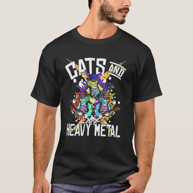 T-shirt Chats & Metal Lourds (Devant)