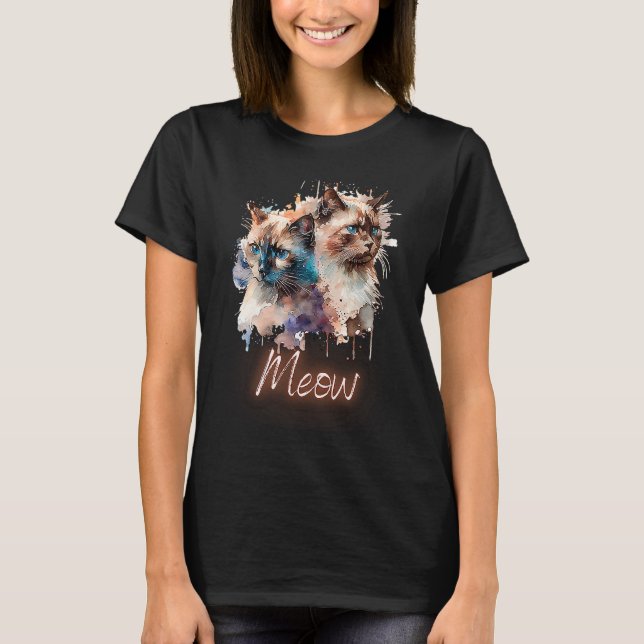T-shirt Chats Miao Meow Kitten (Devant)