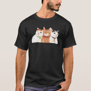 T-shirt Chats Mignons Amis Amusants Trois Tres Amigos