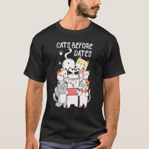 T-shirt Chats Mignons Avant Les Rendez-Vous Drôles De Chat