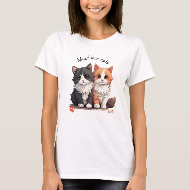 T-shirt Chats mignons, cadeaux de chat, amoureux des chats (Devant)