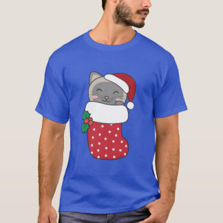 T-shirt Chats mignons dans le choeur de Noël pour le chat