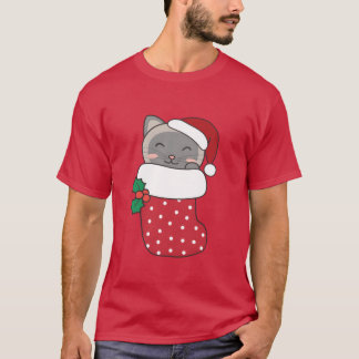 T-shirt Chats mignons dans le choeur de Noël pour le chat 