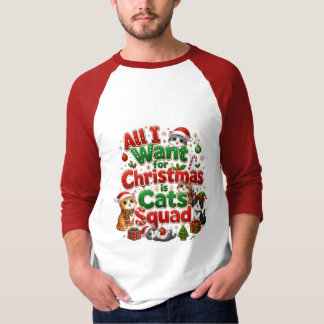 T-shirt Chats mignons de Noël Équipe de conception de vaca