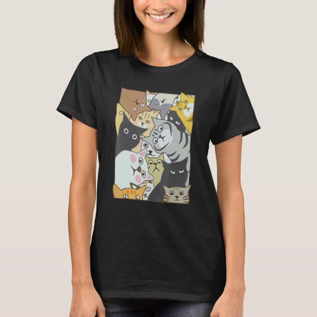 T-shirt Chats mignons espions Chat  Chatons Hommes Femmes  (Devant)