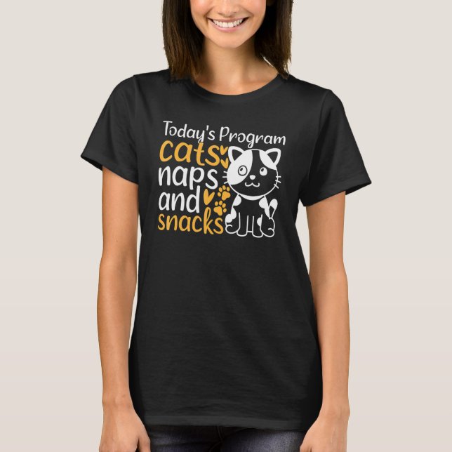 T-shirt Chats Mignons I Programme D'aujourd'hui Chats Sies (Devant)