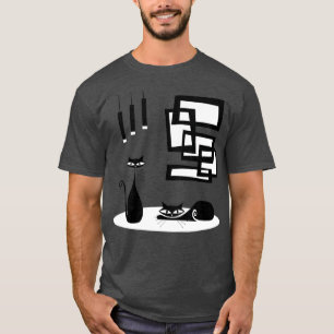 T-shirt Chats modernes du milieu du siècle et art atomiqu
