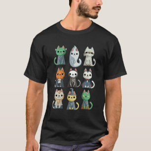 T-shirt Chats Monstres Horreur Halloween Garçons Filles