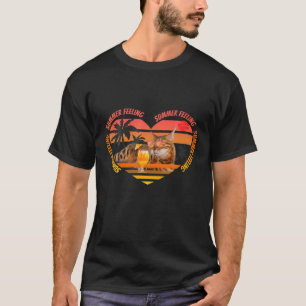 T-shirt Chats motif d'été chat Bengal Design vintage / rét