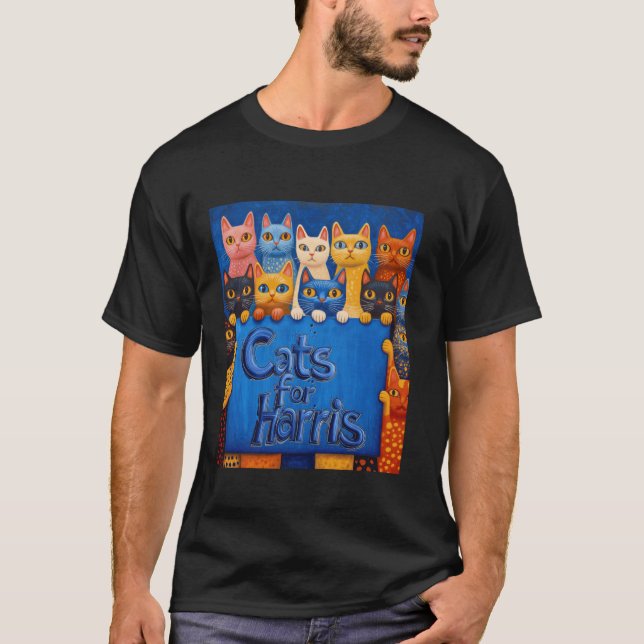 T-shirt Chats multicolores pour Harris Vibrant Kitten Camp (Devant)