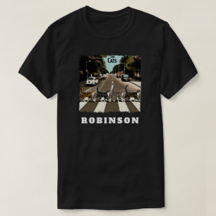 T-shirt Chats Music Lover Nom personnalisé Personnalisé